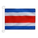 AZ FLAG Costa Rica Civil Ensign Boat Flag 12x18 in Plastic Rings