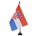 AZ FLAG Croatia Table Flag 6x8 in 100D Polyester Plastic Base