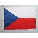 AZ FLAG Czech Republic Boat Flag 12x18 in Mesh Polyester Plastic Rings