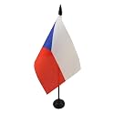 AZ FLAG Czech Republic Table Flag 4x6 in 100D Polyester Plastic Base