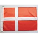 AZ FLAG Denmark Boat Flag 12x18 in Mesh Polyester Plastic Rings