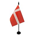 AZ FLAG Denmark Table Flag 4x6 in 100D Polyester Plastic Base
