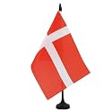 AZ FLAG Denmark Table Flag 6x8 in 100D Polyester Plastic Base