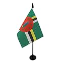 AZ FLAG Dominica Table Flag 4x6 in 100D Polyester Plastic Base