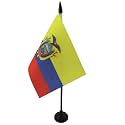 AZ FLAG Ecuador Table Flag 4x6 in 100D Polyester Plastic Base