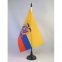 AZ FLAG Ecuador Table Flag 6x8 in 100D Polyester Plastic Base
