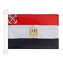 AZ FLAG Egypt Naval Ensign Boat Flag 12x18 in Mesh Polyester Plastic Rings