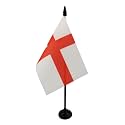 AZ FLAG England Table Flag 4x6 in 100D Polyester Plastic Base