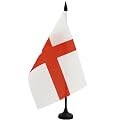 AZ FLAG England Table Flag 6x8 in 100D Polyester Plastic Base