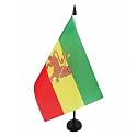 AZ FLAG Ethiopia with lion Table Flag 6x8 in 100D Polyester Plastic Base