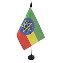 AZ FLAG Ethiopia Table Flag 4x6 in 100D Polyester Plastic Base