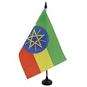 AZ FLAG Ethiopia Table Flag 6x8 in 100D Polyester Plastic Base