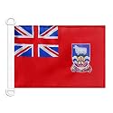 AZ FLAG Falkland Islands Civil Ensign Boat Flag 12x18 in Plastic Rings