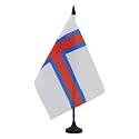 AZ FLAG Faroe Islands Table Flag 6x8 in 100D Polyester Plastic Base
