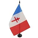 AZ FLAG Free France 1940-1944 Table Flag 6x8 in 100D Polyester Plastic Base