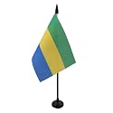 AZ FLAG Gabon Table Flag 4x6 in 100D Polyester Plastic Base