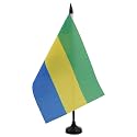 AZ FLAG Gabon Table Flag 6x8 in 100D Polyester Plastic Base