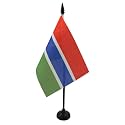 AZ FLAG Gambia Table Flag 4x6 in 100D Polyester Plastic Base