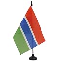 AZ FLAG Gambia Table Flag 6x8 in 100D Polyester Plastic Base