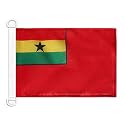 AZ FLAG Ghana Civil Ensign Boat Flag 12x18 in Mesh Polyester Plastic Rings