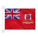 AZ FLAG Gibraltar Civil Ensign Boat Flag 12x18 in Plastic Rings