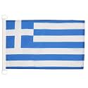 AZ FLAG Greece Boat Flag 12x18 in Mesh Polyester Plastic Rings