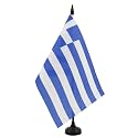 AZ FLAG Greece Table Flag 6x8 in Greek 100D Polyester Plastic Base