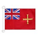 AZ FLAG Guernsey Civil Ensign Boat Flag 12x18 in Plastic Rings