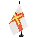 AZ FLAG Guernsey Table Flag 6x8 in 100D Polyester Plastic Base