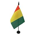 AZ FLAG Guinea Table Flag 4x6 in 100D Polyester Plastic Base