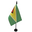 AZ FLAG Guyana Table Flag 4x6 in 100D Polyester Plastic Base