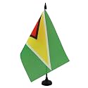 AZ FLAG Guyana Table Flag 6x8 in 100D Polyester Plastic Base