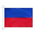 AZ FLAG Haiti Civil Ensign Boat Flag 12x18 in Mesh Polyester Plastic Rings
