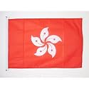 AZ FLAG Hong Kong Boat Flag 12x18 in Mesh Polyester Plastic Rings