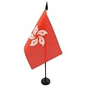 AZ FLAG Hong Kong Table Flag 4x6 in 100D Polyester Plastic Base