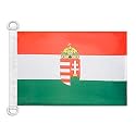 AZ FLAG Hungary coat of arms Boat Flag 12x18 in Plastic Rings