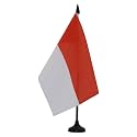 AZ FLAG Indonesia Table Flag 6x8 in 100D Polyester Plastic Base