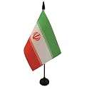 AZ FLAG Iran Table Flag 4x6 in Iranian 100D Polyester Plastic Base