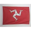 AZ FLAG Isle of Man Boat Flag 12x18 in Mesh Polyester Plastic Rings