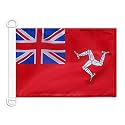 AZ FLAG Isle of Man Civil Ensign Boat Flag 12x18 in Plastic Rings