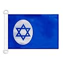AZ FLAG Israel Civil Ensign Boat Flag 12x18 in Mesh Polyester Plastic Rings