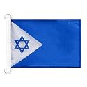 AZ FLAG Israel Naval Ensign Boat Flag 12x18 in Mesh Polyester Plastic Rings