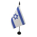AZ FLAG Israel Table Flag 4x6 in 100D Polyester Plastic Base