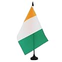 AZ FLAG Ivory Coast Table Flag 6x8 in 100D Polyester Plastic Base