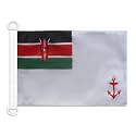 AZ FLAG Kenya Naval Ensign Boat Flag 12x18 in Mesh Polyester Plastic Rings