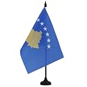 AZ FLAG Kosovo Table Flag 6x8 in 100D Polyester Plastic Base