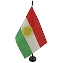 AZ FLAG Kurdistan Table Flag 6x8 in 100D Polyester Plastic Base