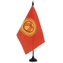 AZ FLAG Kyrgyzstan Table Flag 6x8 in 100D Polyester Plastic Base