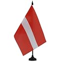 AZ FLAG Latvia Table Flag 6x8 in 100D Polyester Plastic Base