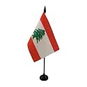 AZ FLAG Lebanon Table Flag 4x6 in 100D Polyester Plastic Base